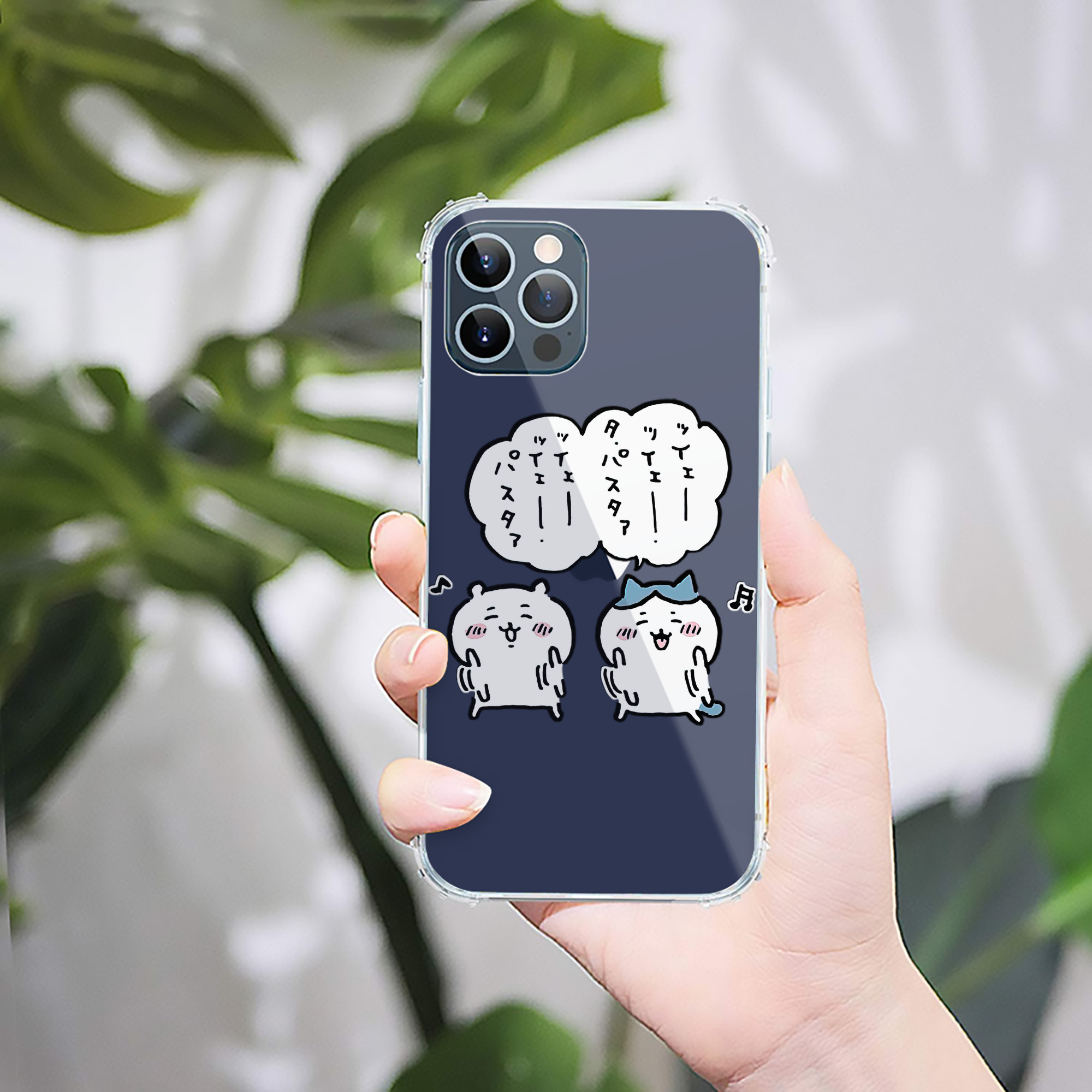（画像用） ちいかわ ハチワレ Chii-kawa hachiware 【iPhone 12シリーズ対応】透明スマホケース（クリアソフトケース）